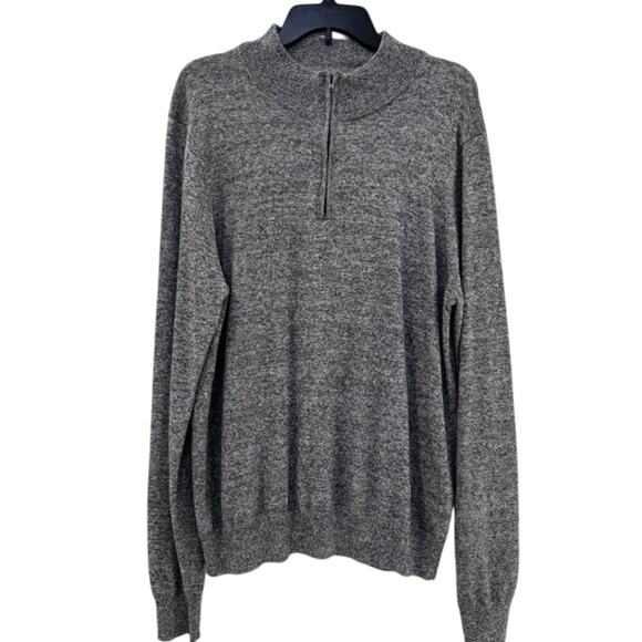 Preppy 14th & Union Men’s Gray Knit Crewneck Sweater Size L Casual Classic - Picture 1 of 5